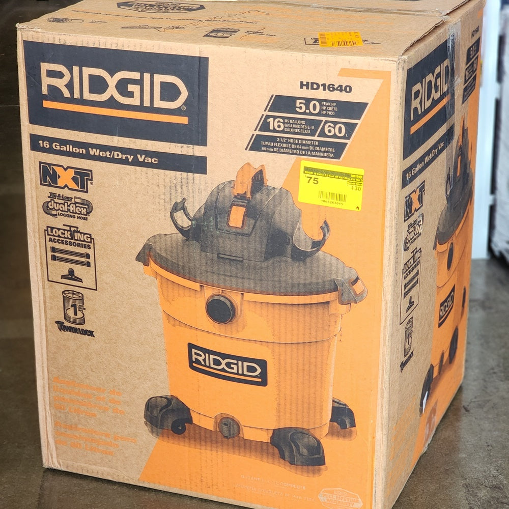 16 Gallon 5.0 Peak HP NXT Shop Vac Wet Dry Vacuum with General Debris Filter (HD1640) 16 Gallon 5.0 Peak HP NXT Shop Vac Wet Dry Vacuum with General Debris Filter (HD1640)